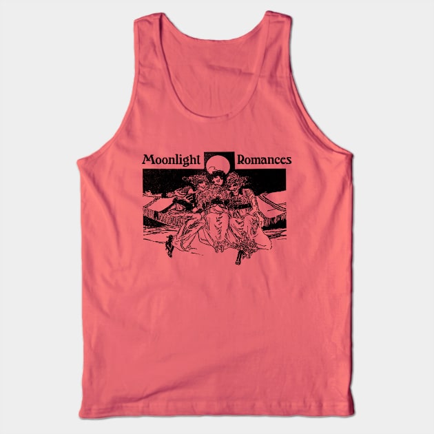 Vintage 'Moonlight Romances' Illustration Artwork Tank Top by CultOfRomance